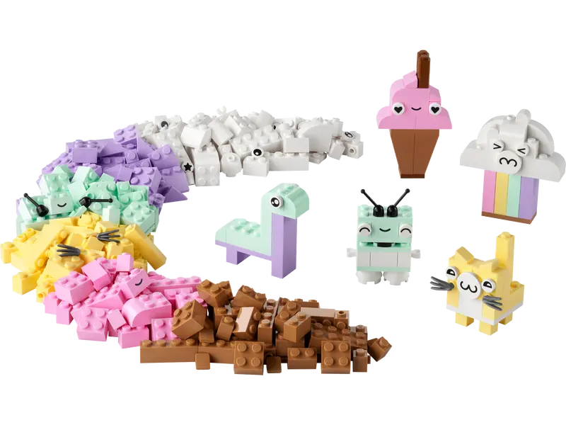 Lego pastel colour building blocks