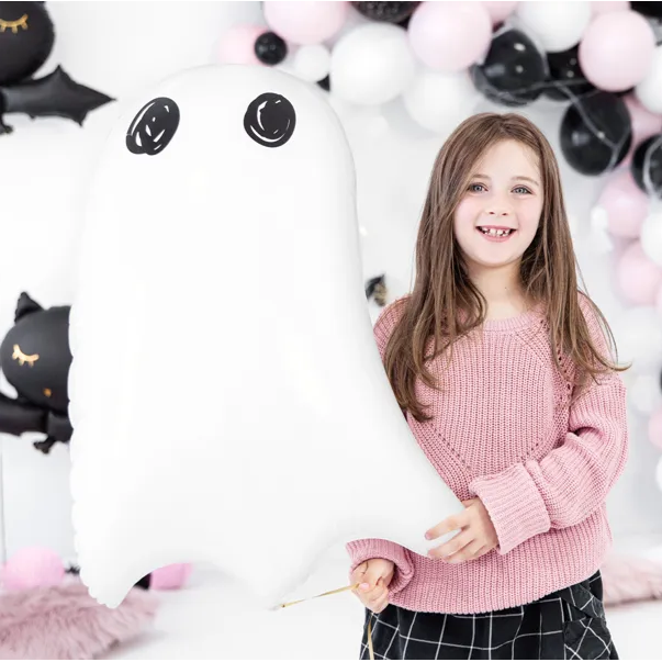 Girl holding ghost balloon o show size - 27"