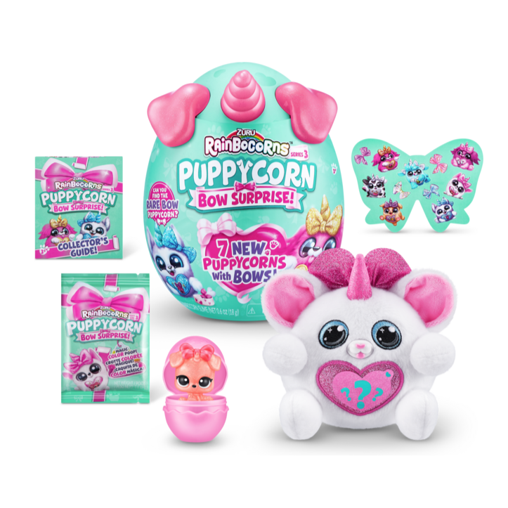 Rainbocorns Puppycorn Bow Surprise egg with a real surprise and collectors guide