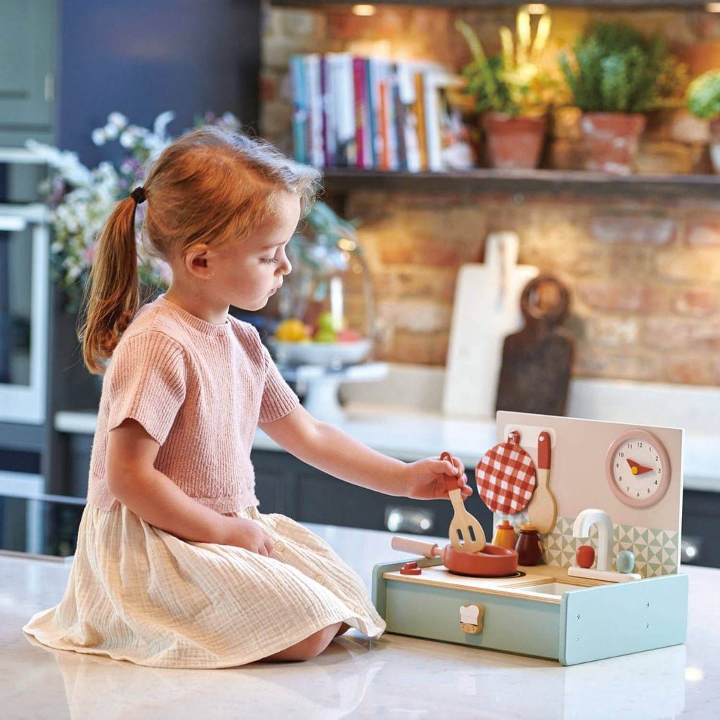 wooden toy kitchen play for kids